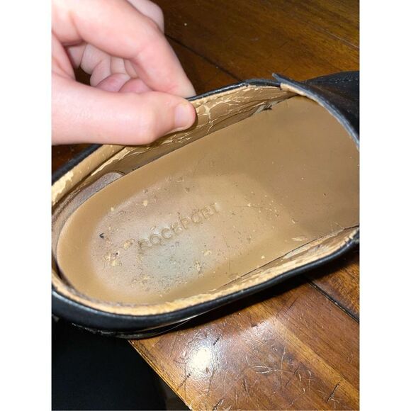 Rockport Men’s Black Leather Slip-on Loafers Size 10.5 - Picture 8 of 8